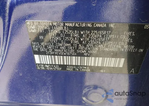 2014 Toyota Rav4 Xle from USA, damaged, VIN 2T3RFREV0EW187564